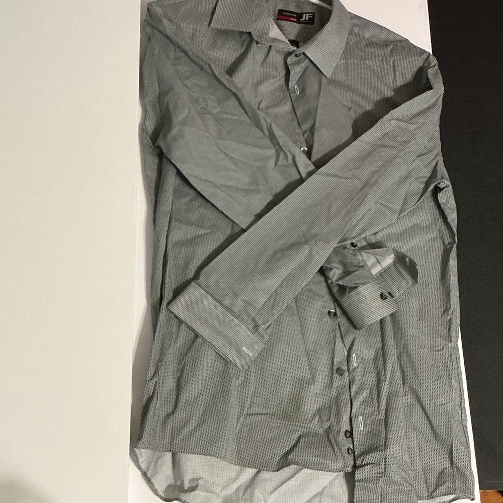 JF J.Ferrar Black and White Patterned Shirt